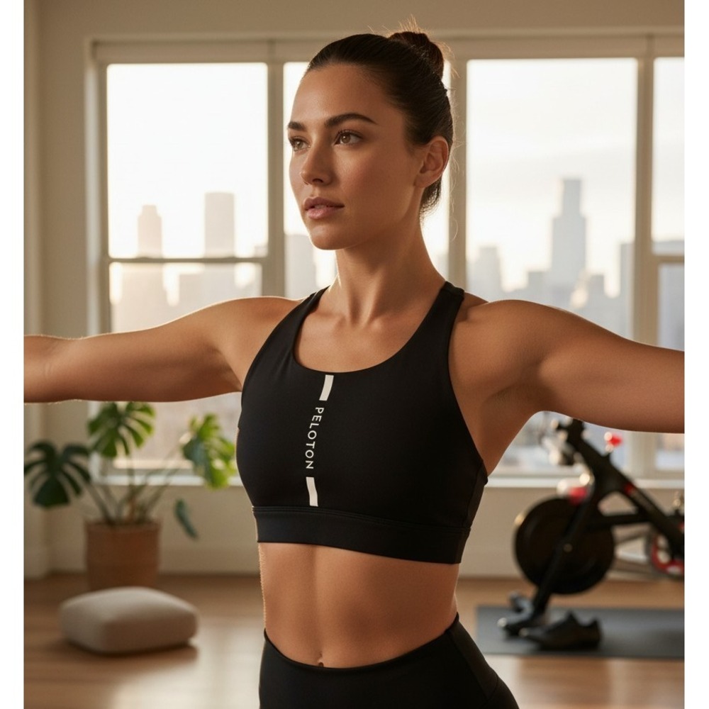 Peloton Black Sports Bra Size S – Medium Support Racerback